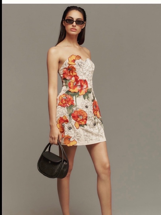 Anthropologie Dresses & Skirts - Sweetheart Embellished Strapless Anthropologie Dress size 4 NWT